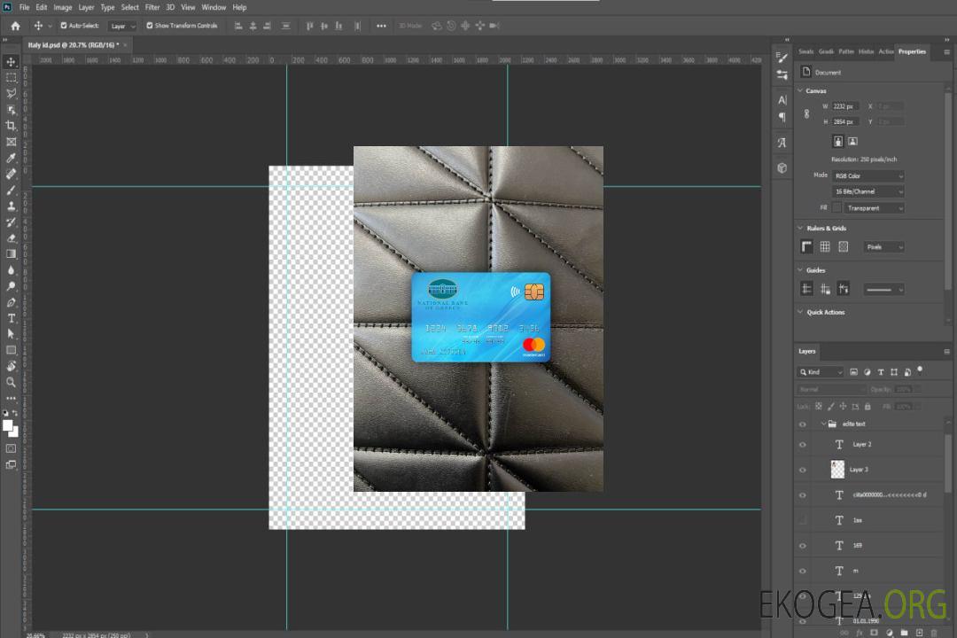 Photolook mastercard de la Banque nationale de Grèce template